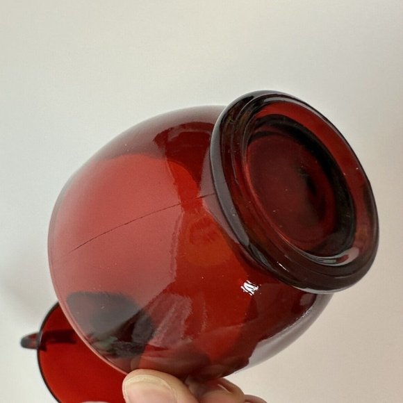 Set of 2 Vintage‎ ROYAL RUBY Red Depression Glass Punch Tea Cups ANCHOR HOCKING - Picture 5 of 8